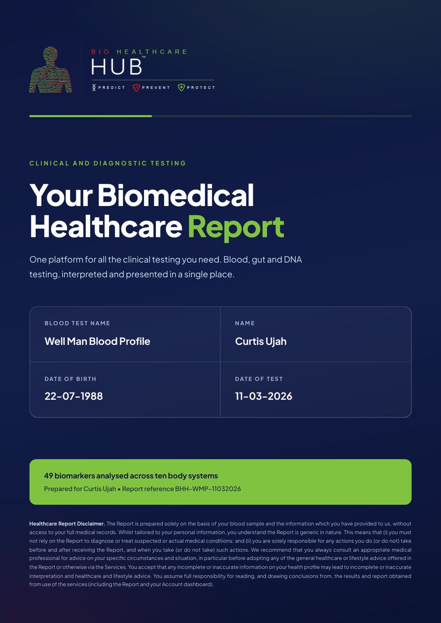 Sample blood report